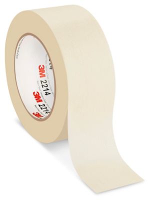 3M 201+ 2 x 60yd General Use Masking Tape - 2 x 60 Yards Roll, Crepe Paper, Natural