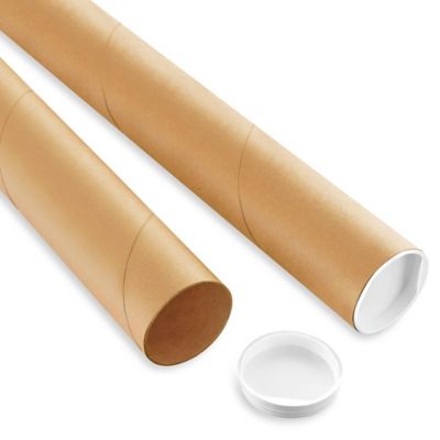 Custom Kraft Mailing Tubes with End Caps - 2 1/2 x 39" S-12021