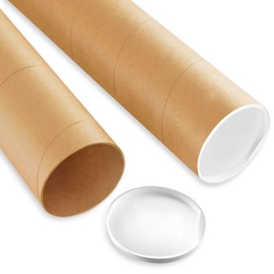 Custom Kraft Mailing Tubes with End Caps - 4 x 22" S-12088
