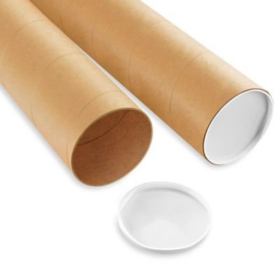 2-piece Adjustable Kraft Mailing Tubes with End Caps - 6 x 72 - 144, .18  thick S-21742 - Uline