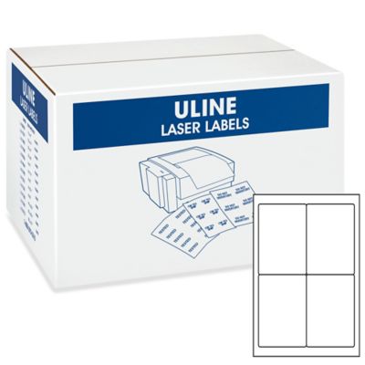 Uline Laser Labels Bulk Pack White 4 x 6 quot S 12212 Uline