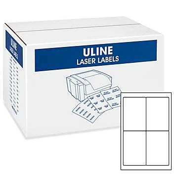 Uline Laser Labels Bulk Pack - White, 4 x 6" S-12212
