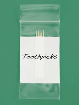 2 x 4" 2 Mil White Block Reclosable Bags S-12262