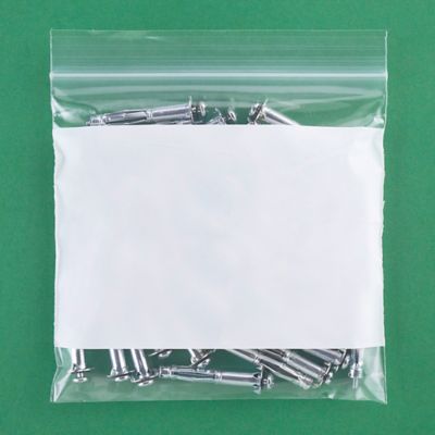 1000 2x3 Zip Seal Top Squeeze Lock Bags White Block 2mil White Writeable 2  X 3 Small Baggies 