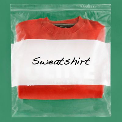 18 x 20" 2 Mil White Block Reclosable Bags S-12265