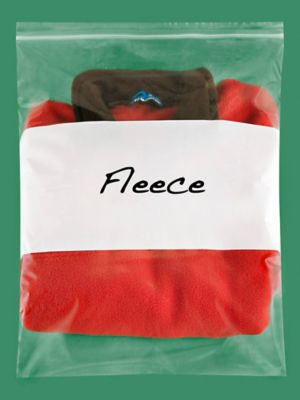 18 x 24" 2 Mil White Block Reclosable Bags S-12266