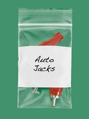 2 x 3" 4 Mil White Block Reclosable Bags S-12269