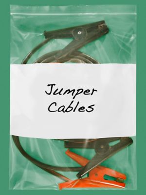 14 x 20" 4 Mil White Block Reclosable Bags S-12270