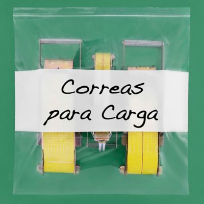24 x 24" 4 Mil White Block Reclosable Bags S-12273