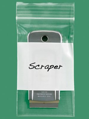 3 x 5" 6 Mil White Block Reclosable Bags S-12300