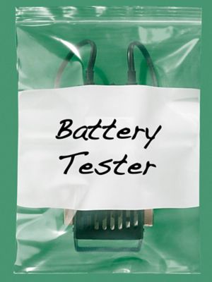 13 x 18" 6 Mil White Block Reclosable Bags S-12302