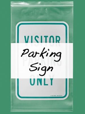 14 x 24" 6 Mil White Block Reclosable Bags S-12303