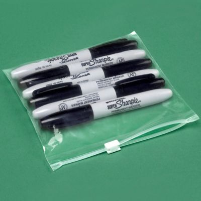 9 x 12 3 Mil White Block Slider Zip Bags S-11148 - Uline