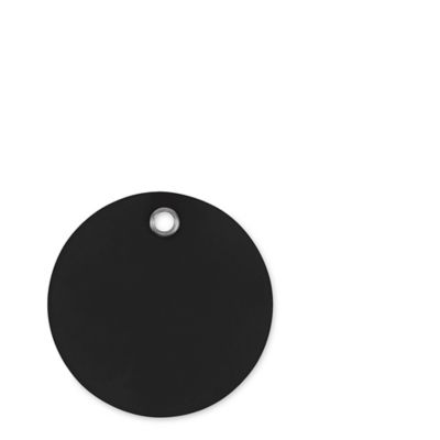 Plastic Tags - 2" Circle, Black S-12329BL