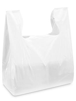 Deluxe T-Shirt Bags - 20 x 10 x 30", White S-12350W