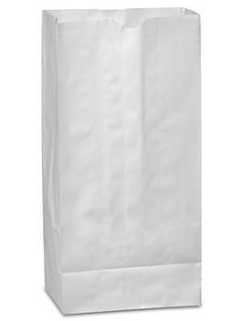 Paper Grocery Bags - 7 1/8 x 4 1/2 x 13 3/4", #12, White S-12364