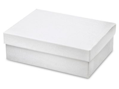 Jewelry Boxes - 4 3/8 x 3 1/4 x 1 7/16", White Swirl S-12385