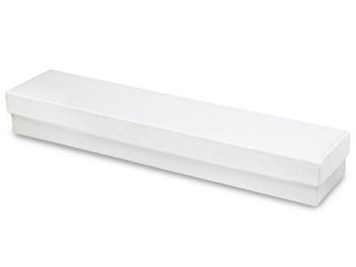 Jewelry Boxes - 9 3/4 x 1 7/8 x 1 1/4", White Swirl S-12386