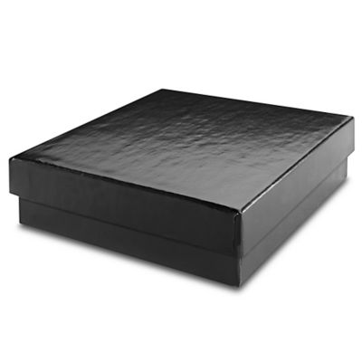 Jewelry Boxes - 3 1/2 x 3 1/2 x 1", Black Gloss S-12390
