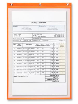 Job Ticket Holders - 12 x 18", Orange S-12412O