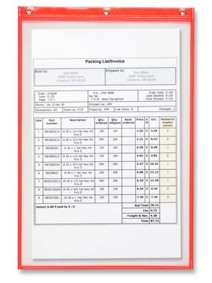 Job Ticket Holders - 12 x 18", Red S-12412R