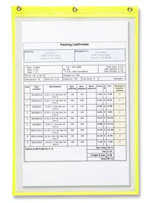 Job Ticket Holders - 12 x 18", Yellow S-12412Y
