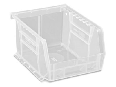 Plastic Stackable Bins - 5 1/2 x 4 x 3", Clear S-12413C