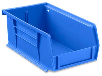 C614l Stackable Blue Plastic Storage Boxes With Lids / Cover 670