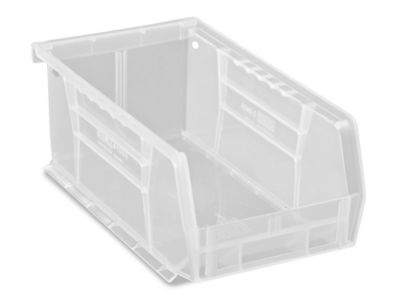 Stackable Plastic Bins, Clear, 10 3/4 x 8 1/4 x 7 for $17.20 Online