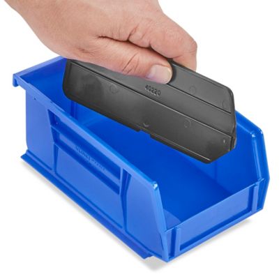 Plastic Stackable Bins - 7 1/2 x 4 x 3, Blue S-12414BLU - Uline