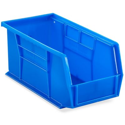 Bacs empilables en plastique – 11 x 5 1/2 x 5 po, bleu S-12415BLU - Uline