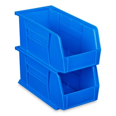 Plastic Stackable Bins - 11 x 5 1/2 x 5, Blue S-12415BLU - Uline