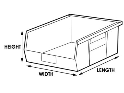 Plastic Stackable Bins - 11 x 5 1/2 x 5", Blue