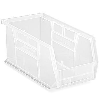 Plastic Stackable Bins - 11 x 5 1/2 x 5", Clear S-12415C