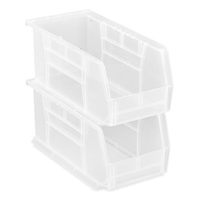 Plastic Stackable Bins - 11 x 5 1/2 x 5, Blue S-12415BLU - Uline