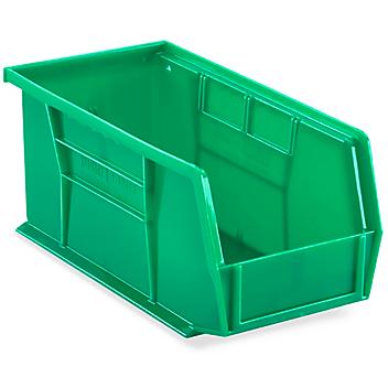 Plastic Stackable Bins - 11 x 5 1/2 x 5", Green S-12415G