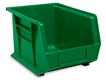 Plastic Stackable Bins - 11 x 8 x 7", Green S-12416G