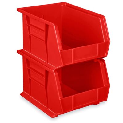 Plastic Stackable Bins - 11 x 8 x 7, Red S-12416R - Uline