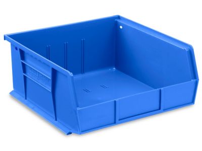 Plastic Stackable Bins - 11 x 11 x 5", Blue S-12417BLU