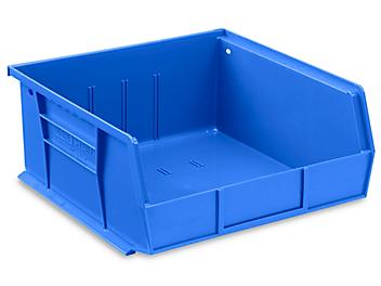 Plastic Stackable Bins - 11 x 11 x 5", Blue S-12417BLU