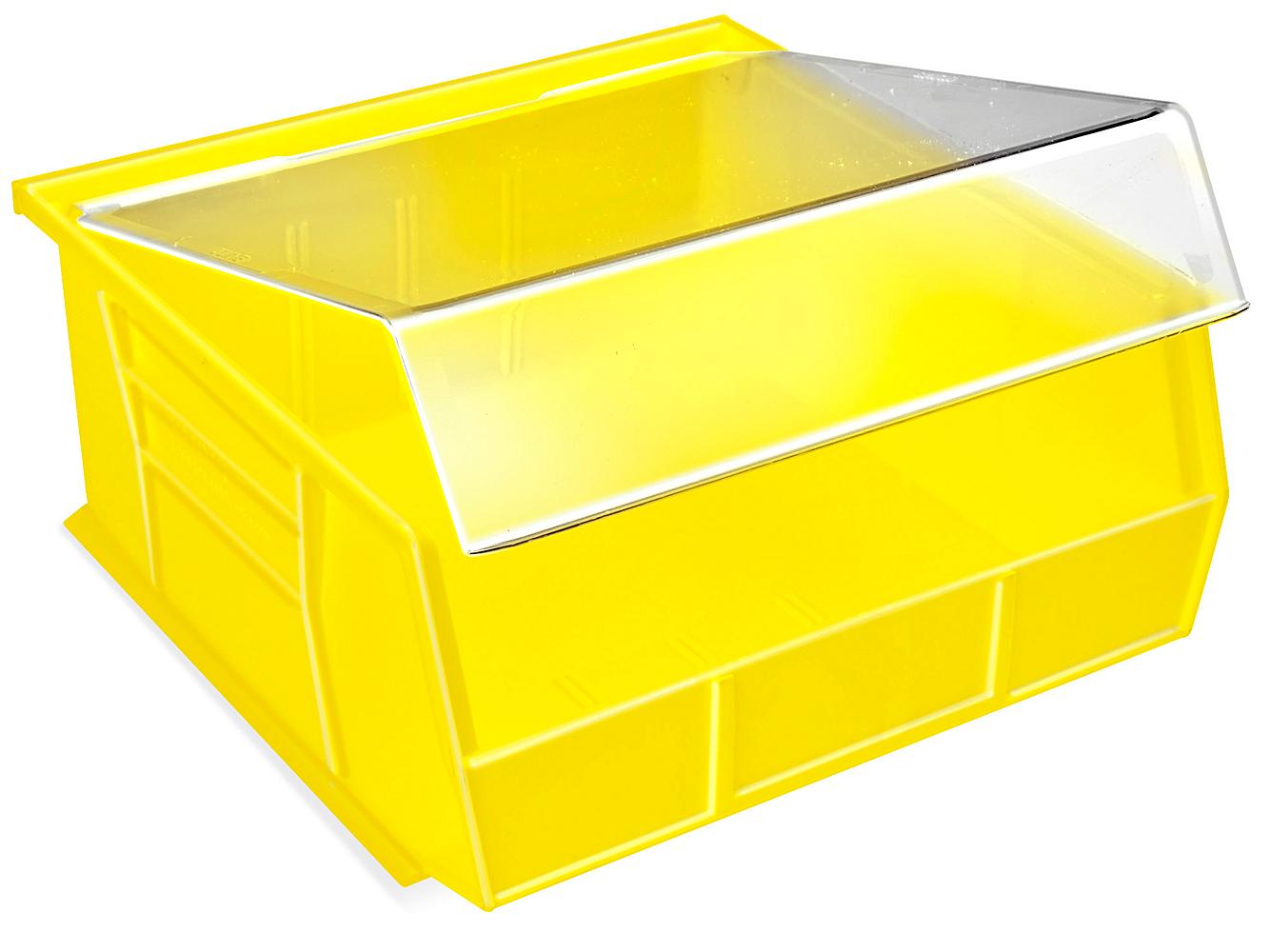 qty-1 Yellow Plastic Stackable Bins Uline #S-20581 