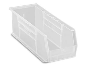 Plastic Stackable Bins - 15 x 5 1/2 x 5", Clear S-12418C