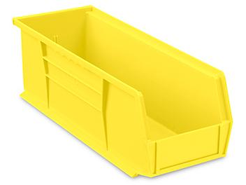 Plastic Stackable Bins - 15 x 5 1/2 x 5", Yellow S-12418Y