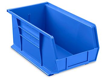 Plastic Stackable Bins - 15 x 8 x 7", Blue S-12419BLU