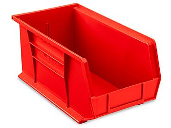 Plastic Stackable Bins - 15 x 8 x 7", Red S-12419R
