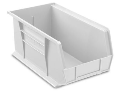 Wire Stackable Bin Organizer with White Bins H-9882W - Uline