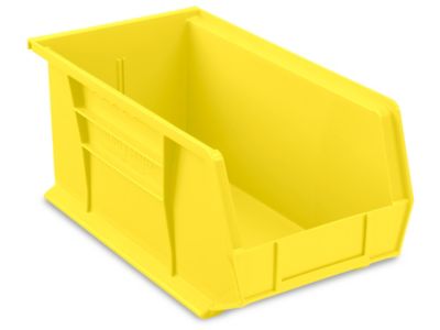 Double Sided Floor Rack Bin Organizer with 15 x 8 x 7 Blue Bins - ULINE - H-1907BLU