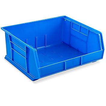Plastic Stackable Bins - 15 x 16 1/2 x 7", Blue S-12420BLU