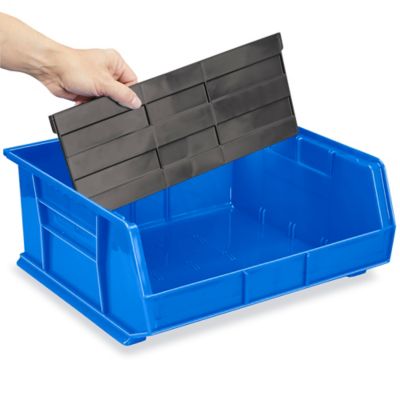 Plastic Stackable Bins - 15 x 16 1/2 x 7, Blue S-12420BLU - Uline