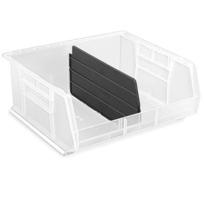 Plastic Stackable Bins - 15 x 8 x 7, Clear S-12419C - Uline